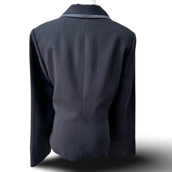 Women's Bianca Nygård Black Single Closure Blazer with Peak Lapel in Size 12 - Picture 3 of 8